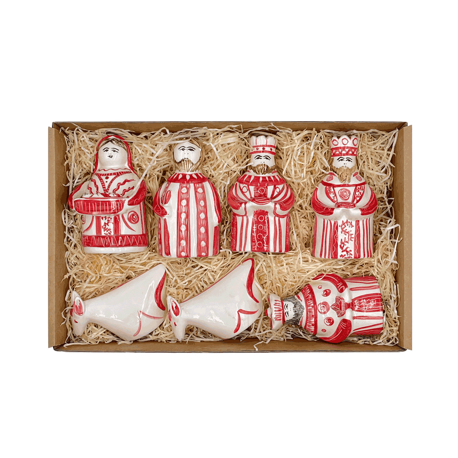 Red Nativity Set (7 Piece)