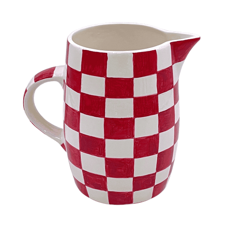 Red Checks Water Jug