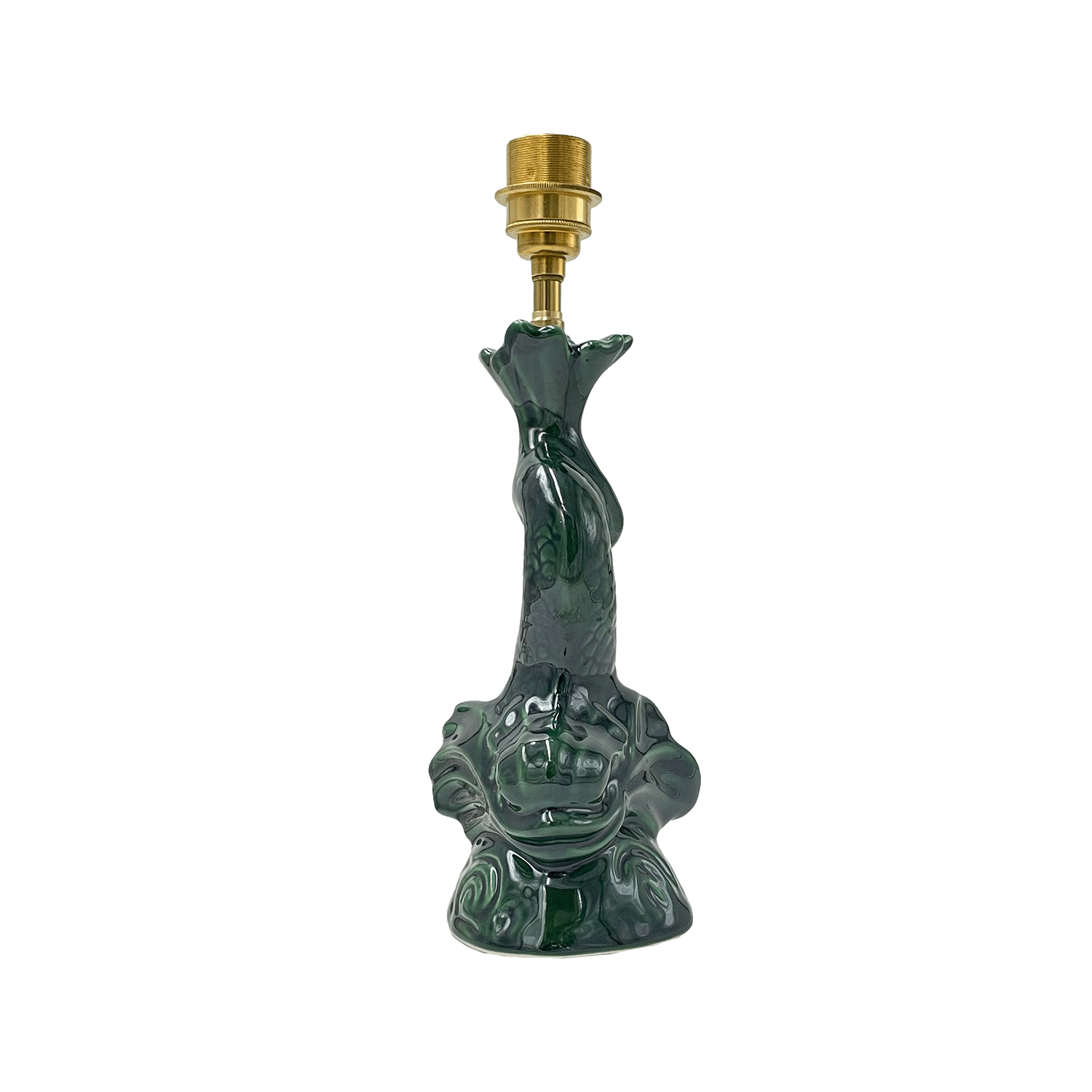 Small Emerald Green Dolphin Lamp