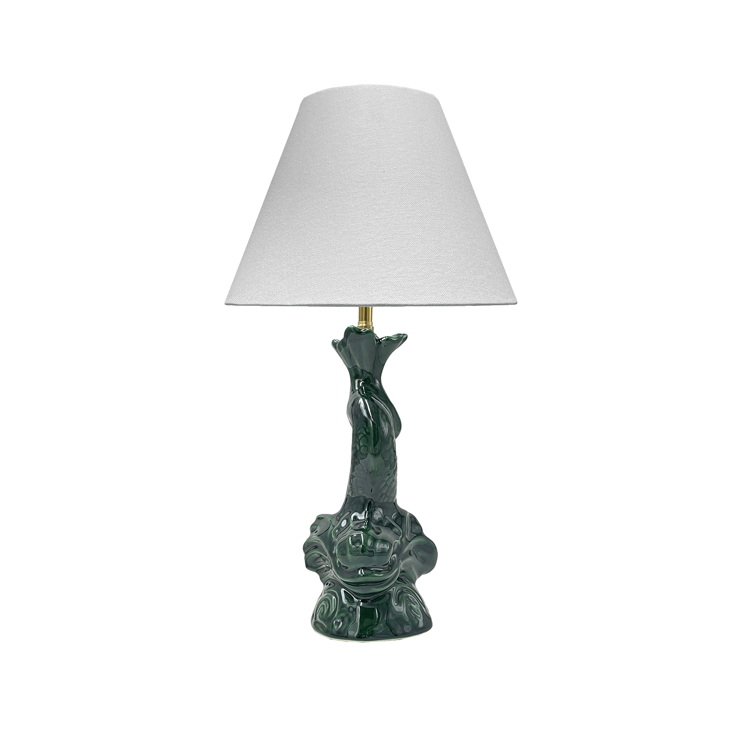 Small Emerald Green Dolphin Lamp