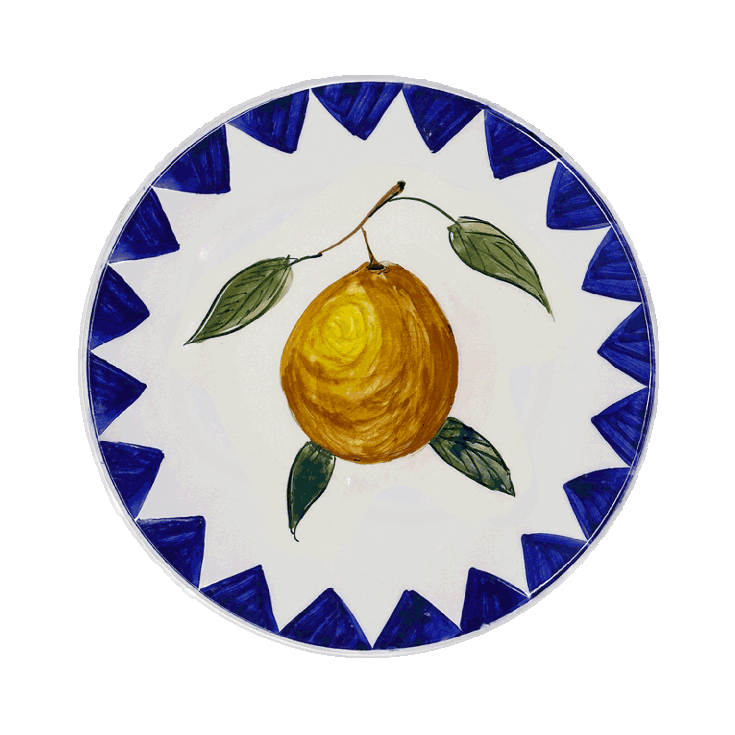 Orange Zigare Fruit Dinner Plate