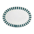 Small Green Stripes Oval Platter