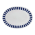 Small Navy Blue Stripes Oval Platter