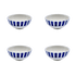 Small Navy Blue Stripes Bowls (Set of 4)