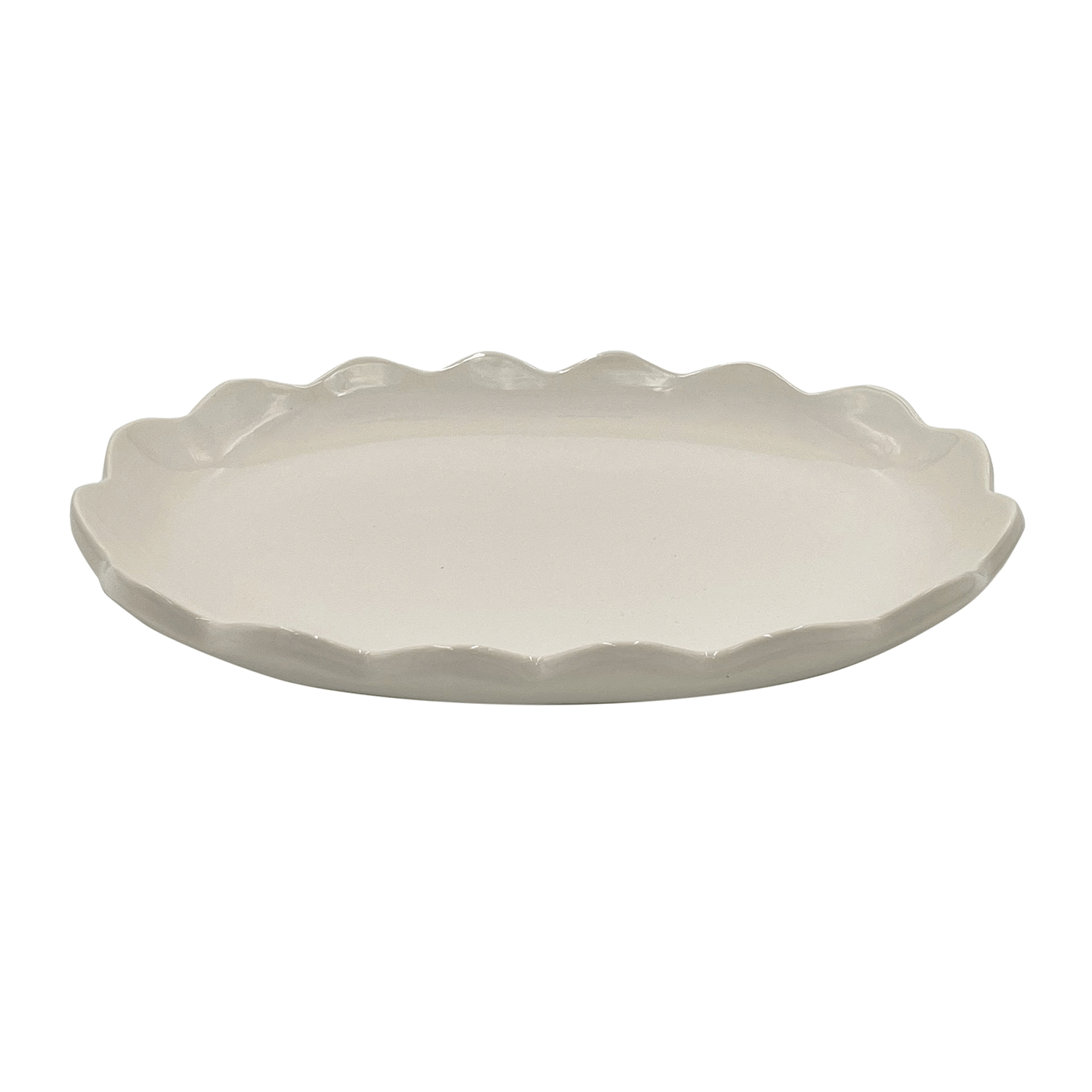 Small Scalloped Oval Platter