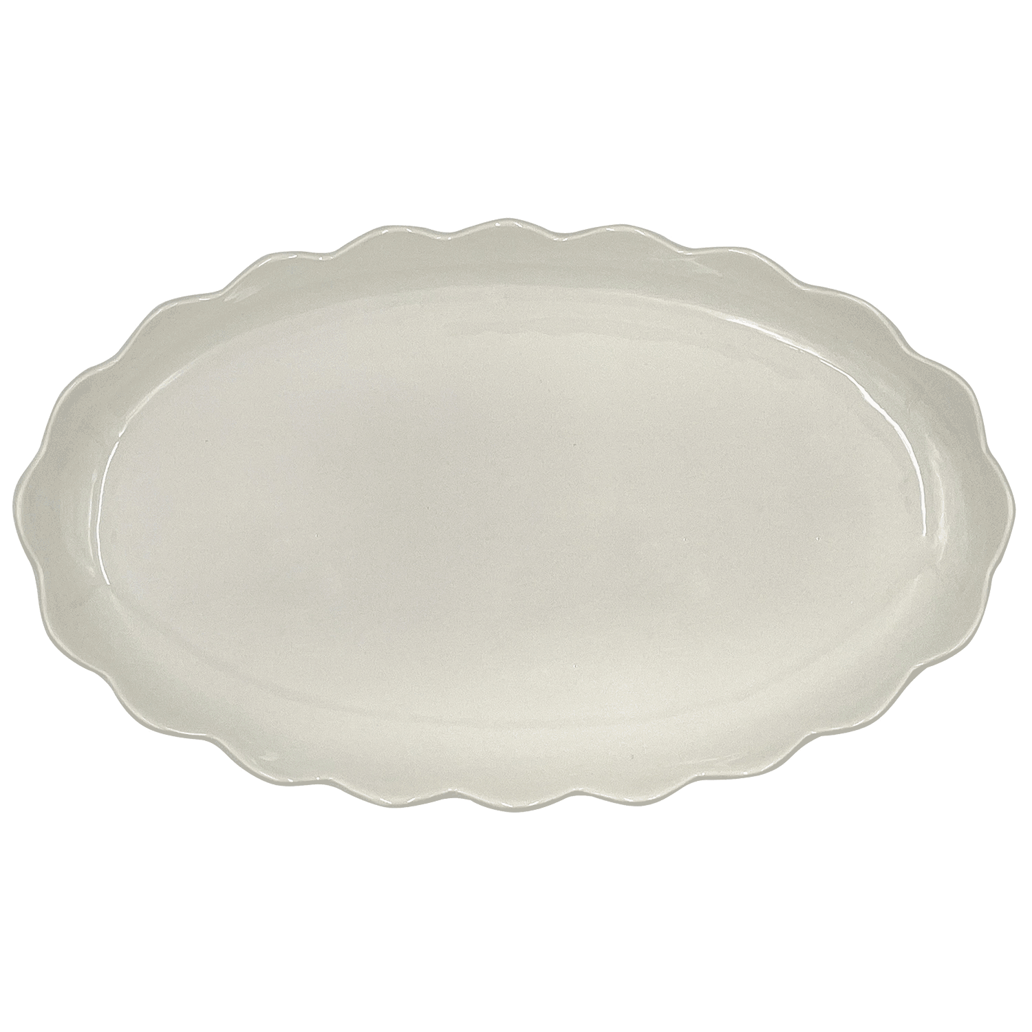 Large Scalloped Oval Platter