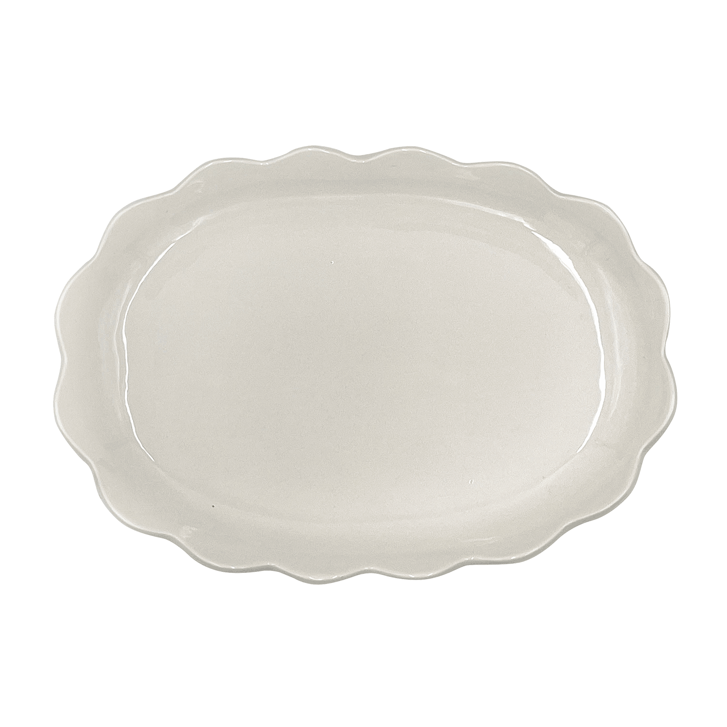 Small Scalloped Oval Platter