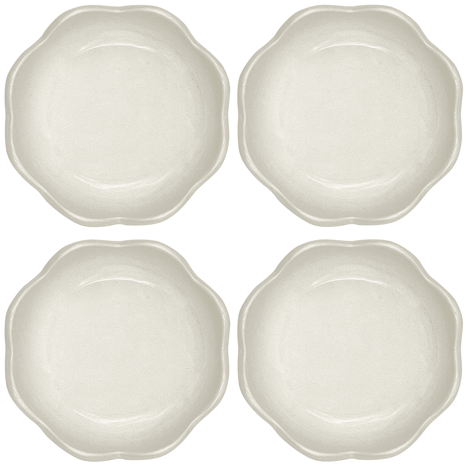 Large Scalloped Bowls (Set of 4)