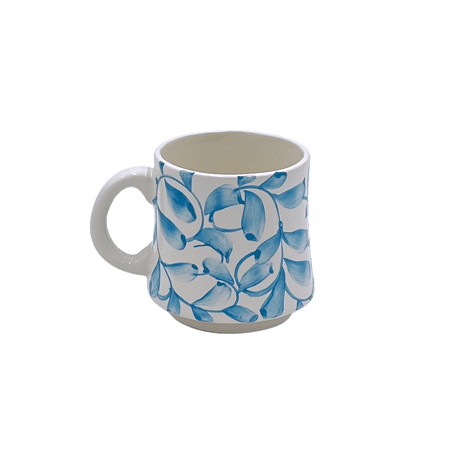 Small Light Blue Scroll Mug