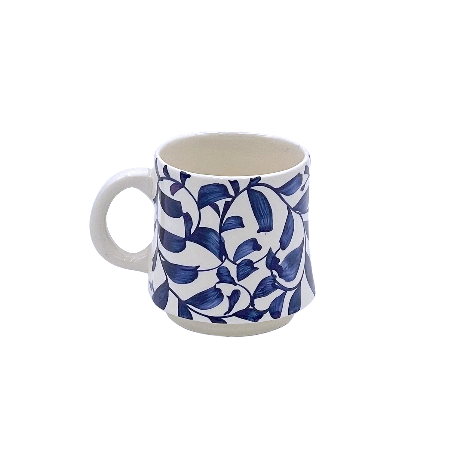 Small Navy Blue Scroll Mug