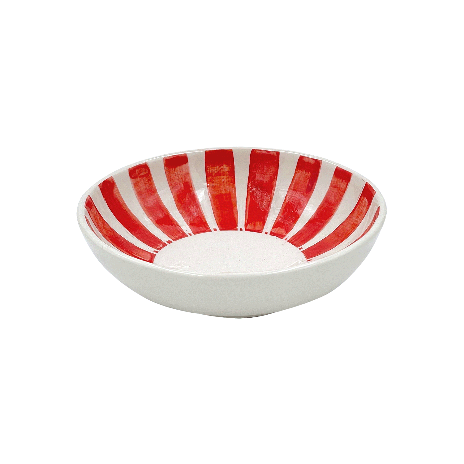 Red Stripes Peanut Bowl