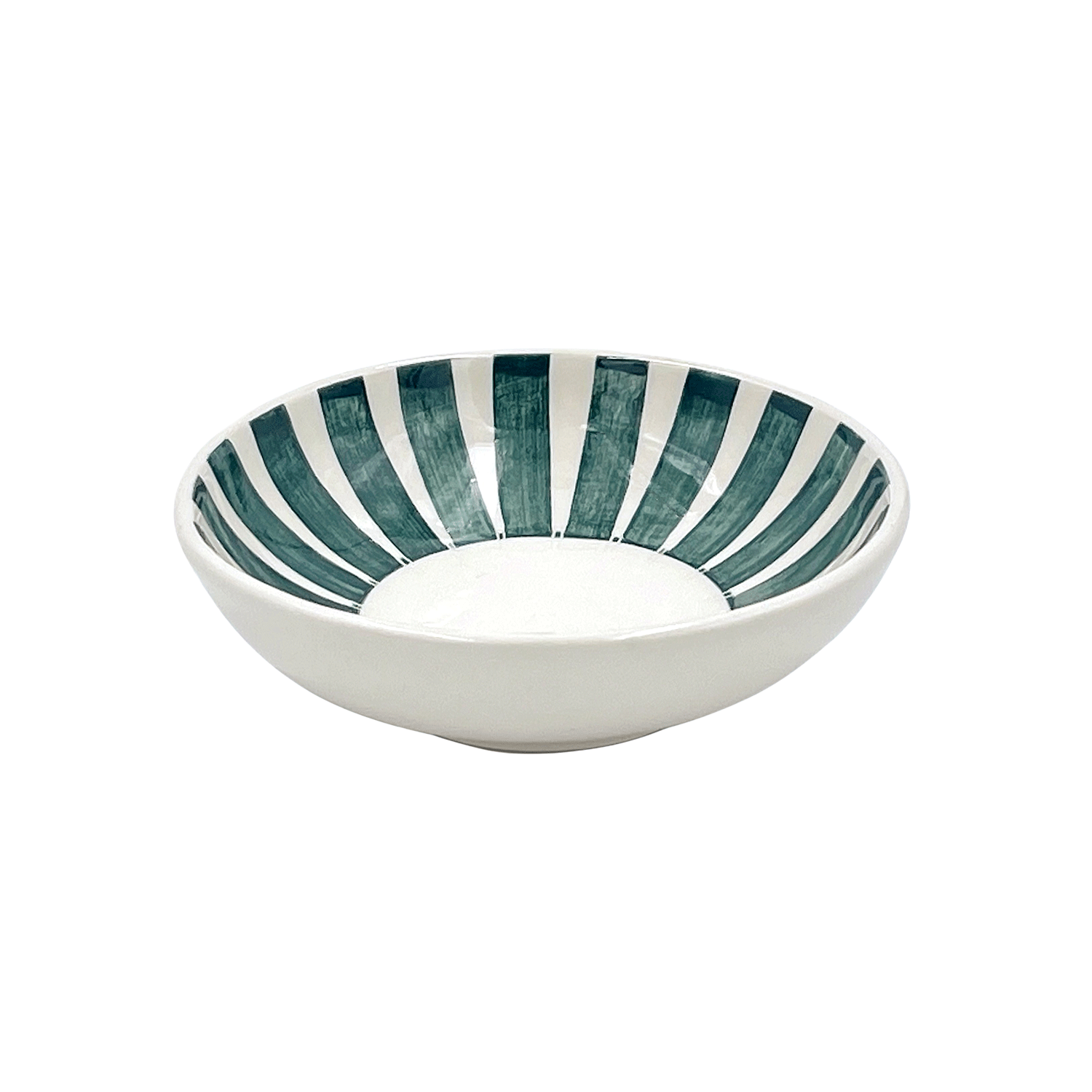 Green Stripes Peanut Bowl