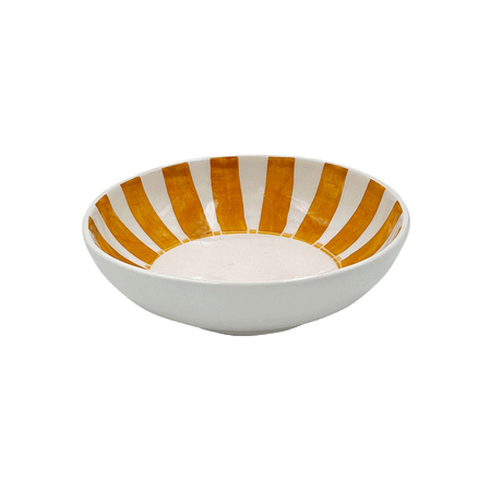 Yellow Stripes Peanut Bowl