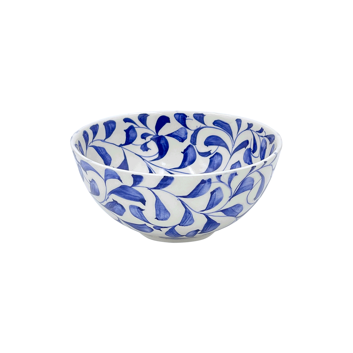 Small Navy Blue Scroll Bowl