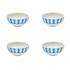 Small Light Blue Stripes Bowls (Set of 4)