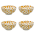 Medium Yellow Scroll Bowls (Set of 4)