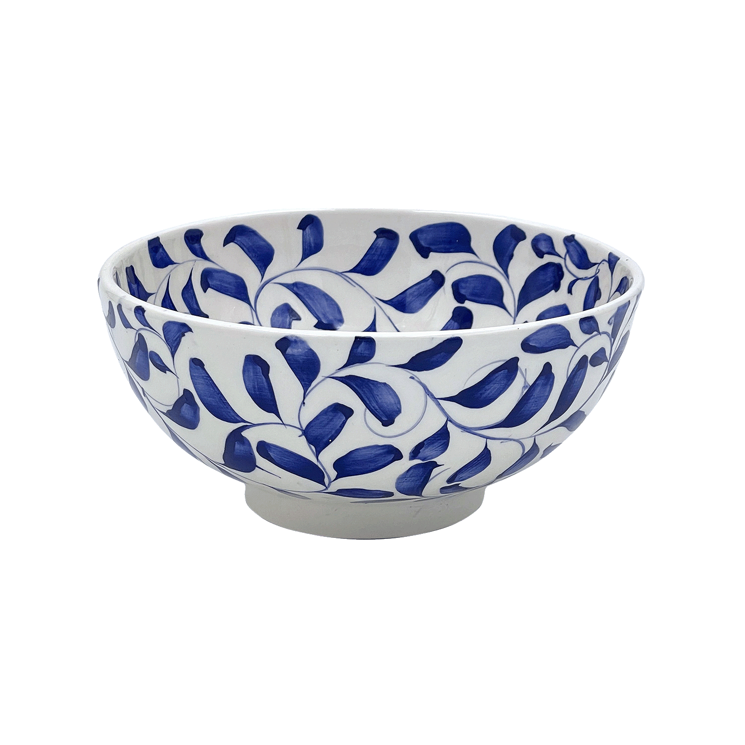 Medium Navy Blue Scroll Bowl