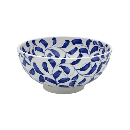 Medium Navy Blue Scroll Bowl