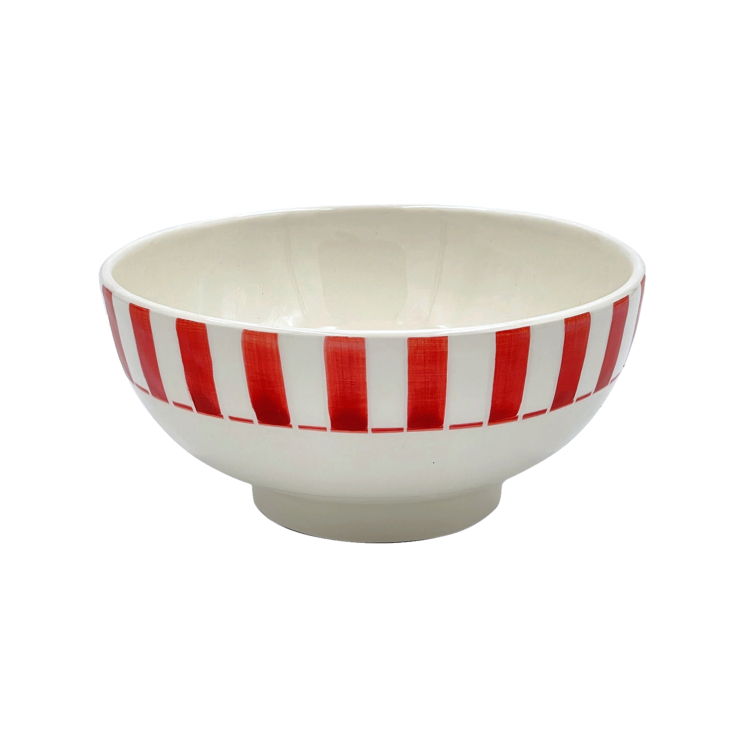 Medium Red Stripes Bowl