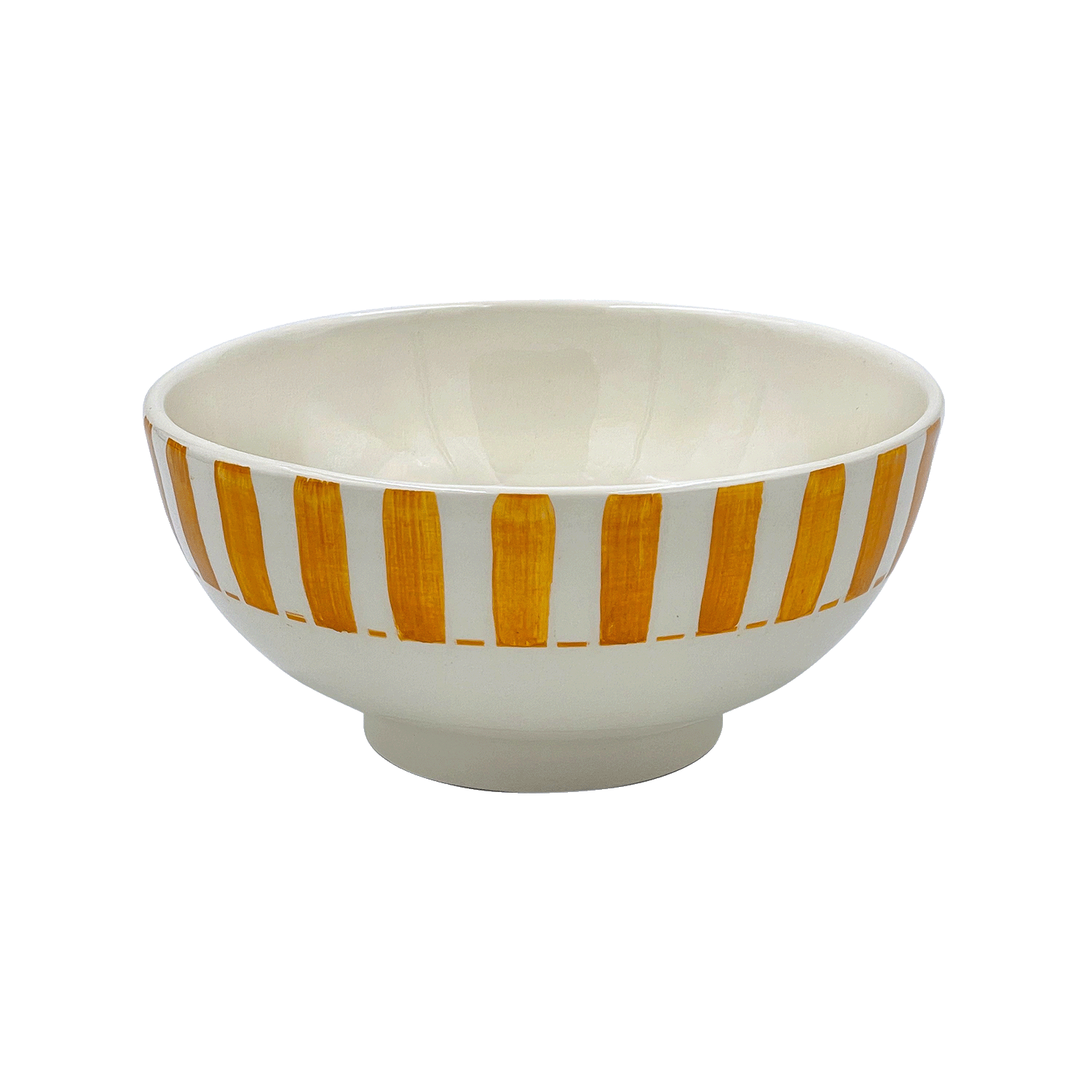 Medium Yellow Stripes Bowl