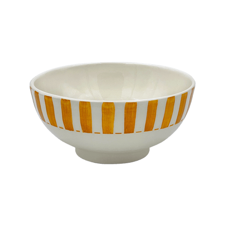 Medium Yellow Stripes Bowl