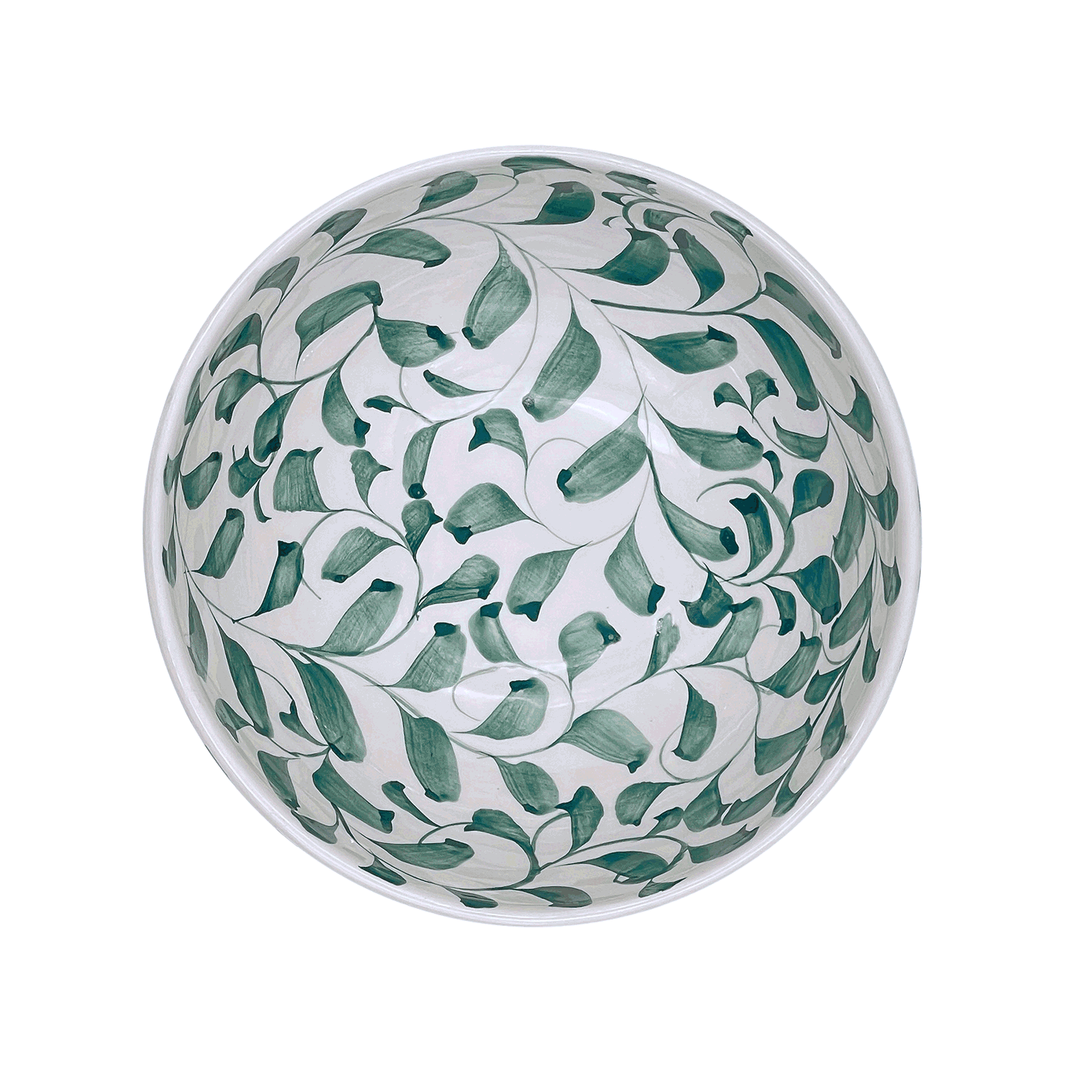 Medium Green Scroll Bowl