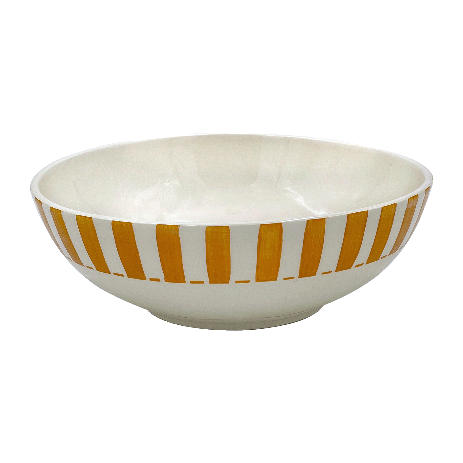 Large Yellow Stripes Bowl