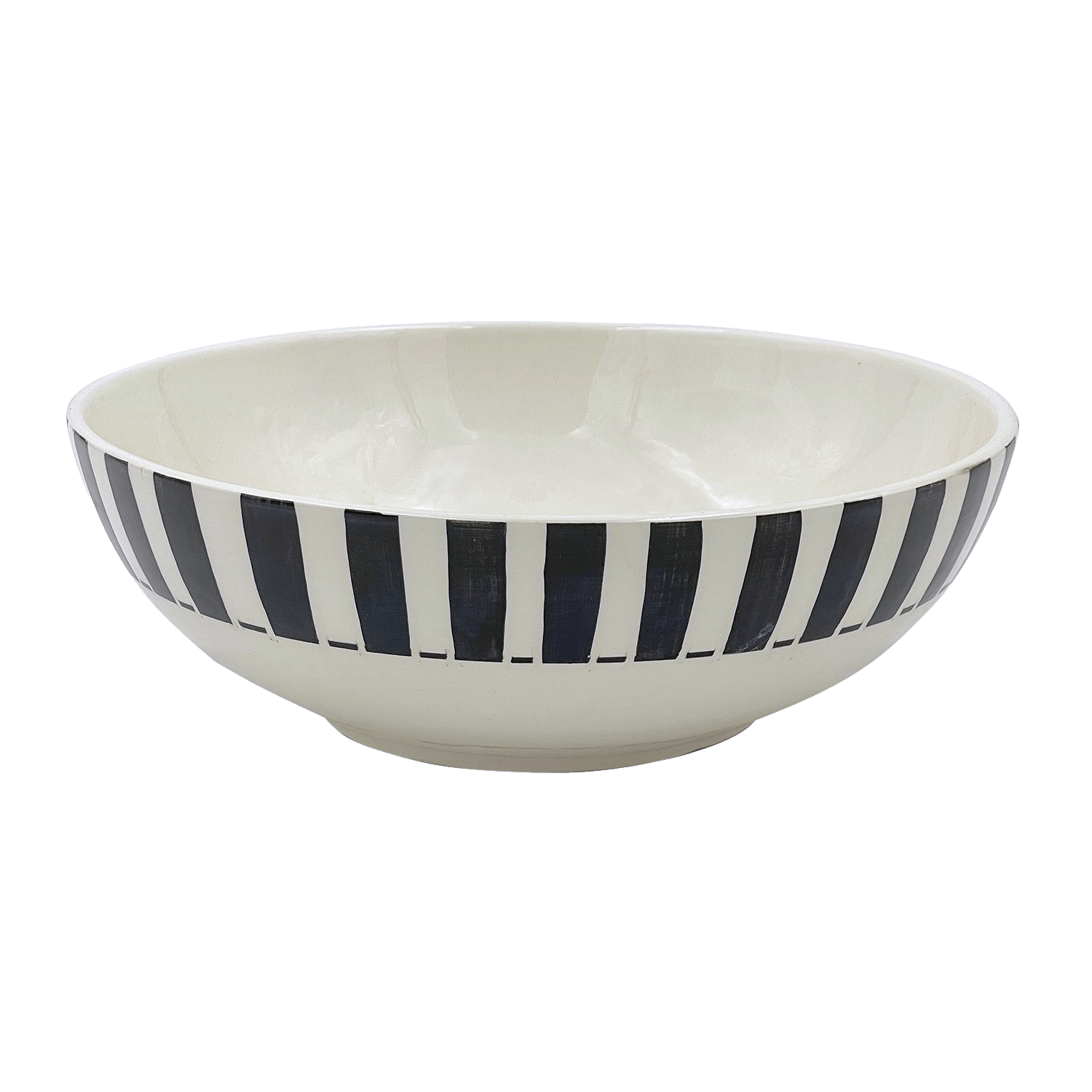 Large Black Stripes Bowl