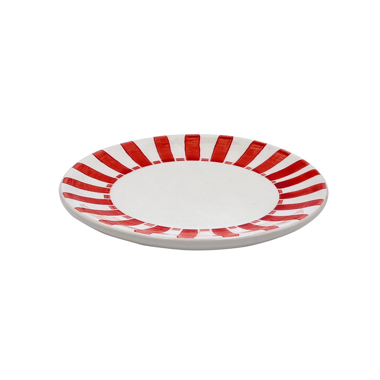 Red Stripes Side Plate