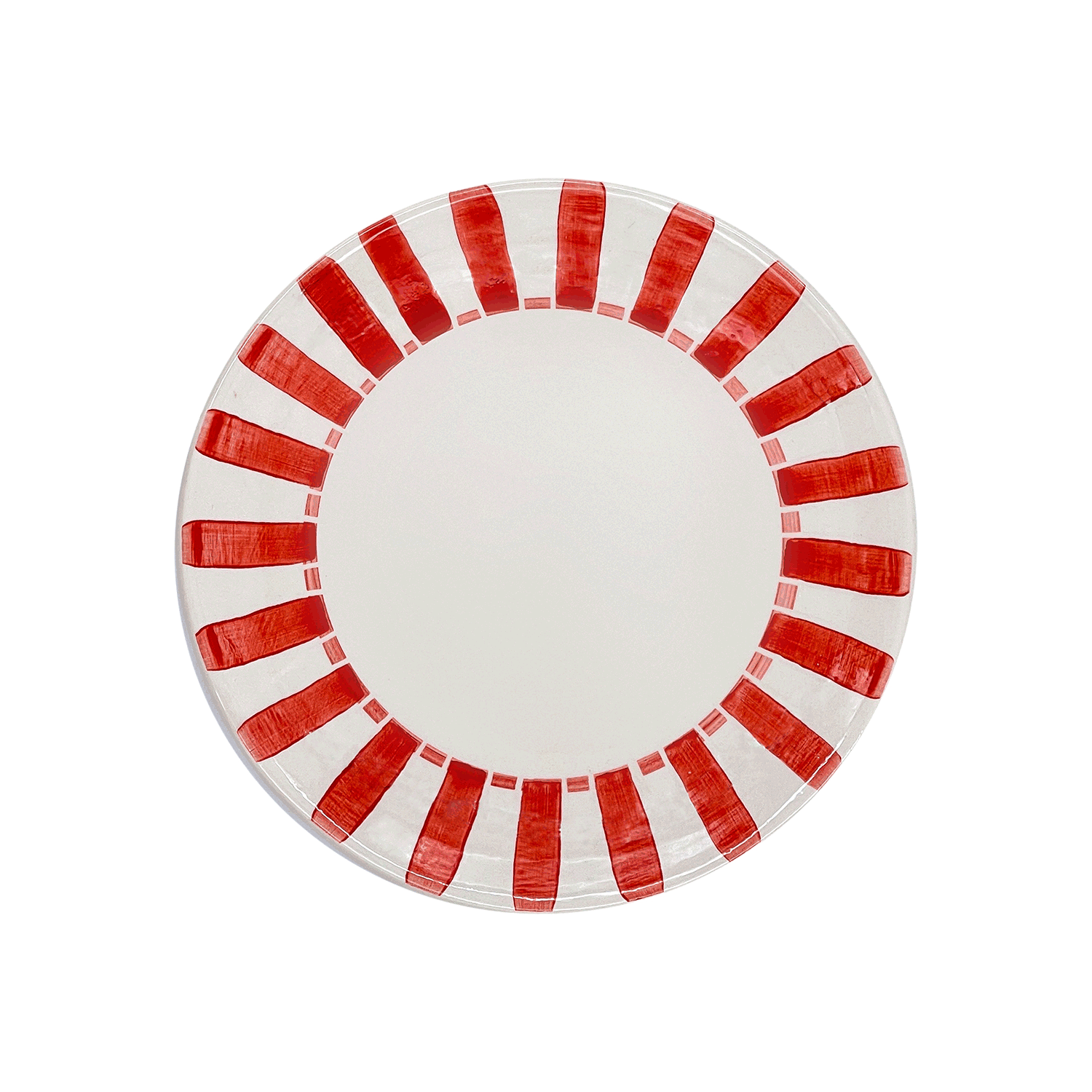 Red Stripes Side Plate