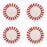 Red Stripes Side Plates (Set of 4)