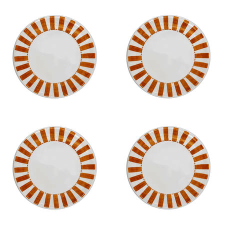 Yellow Stripes Side Plates (Set of 4)