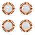 Yellow Stripes Side Plates (Set of 4)