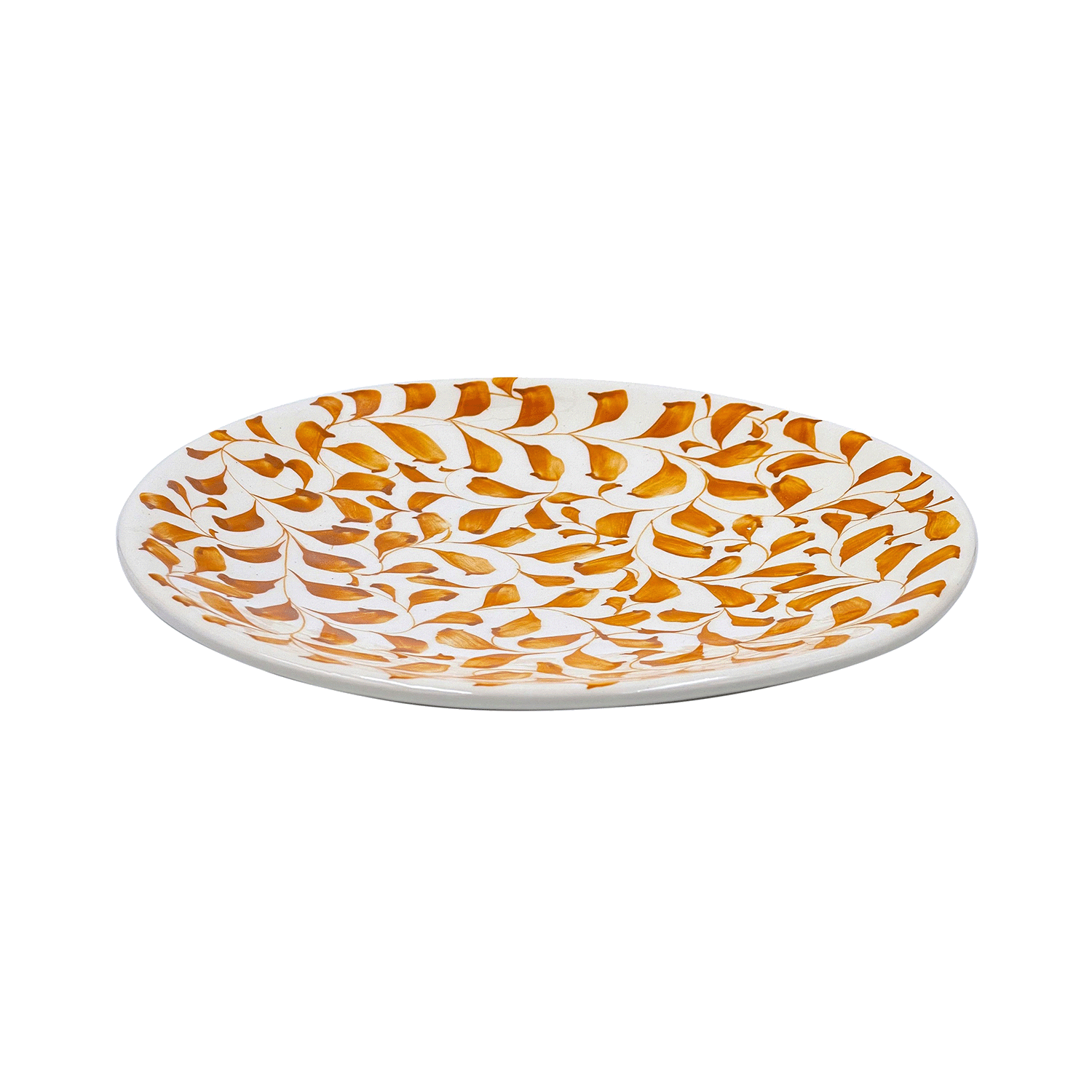 Yellow Scroll Dinner Plate