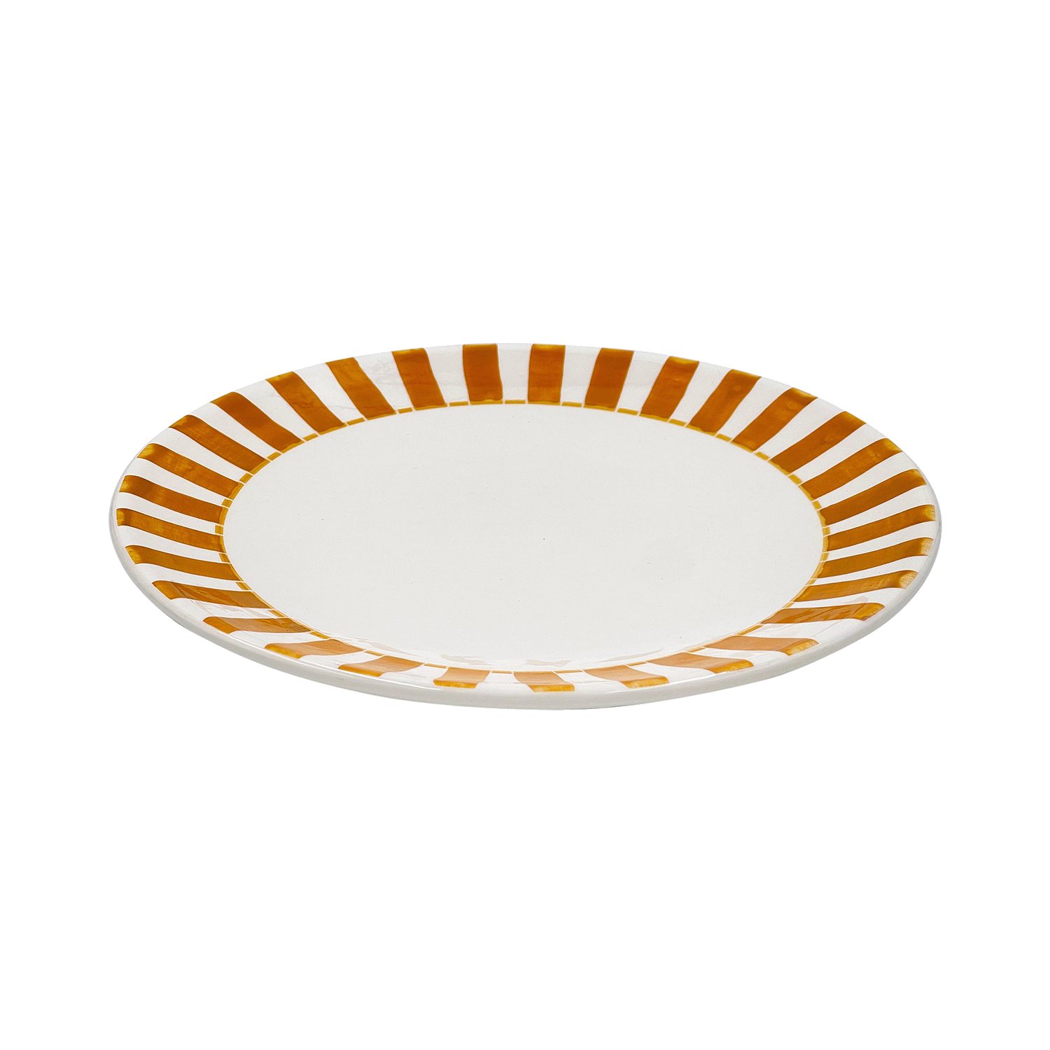 Yellow Stripes Dinner Plate