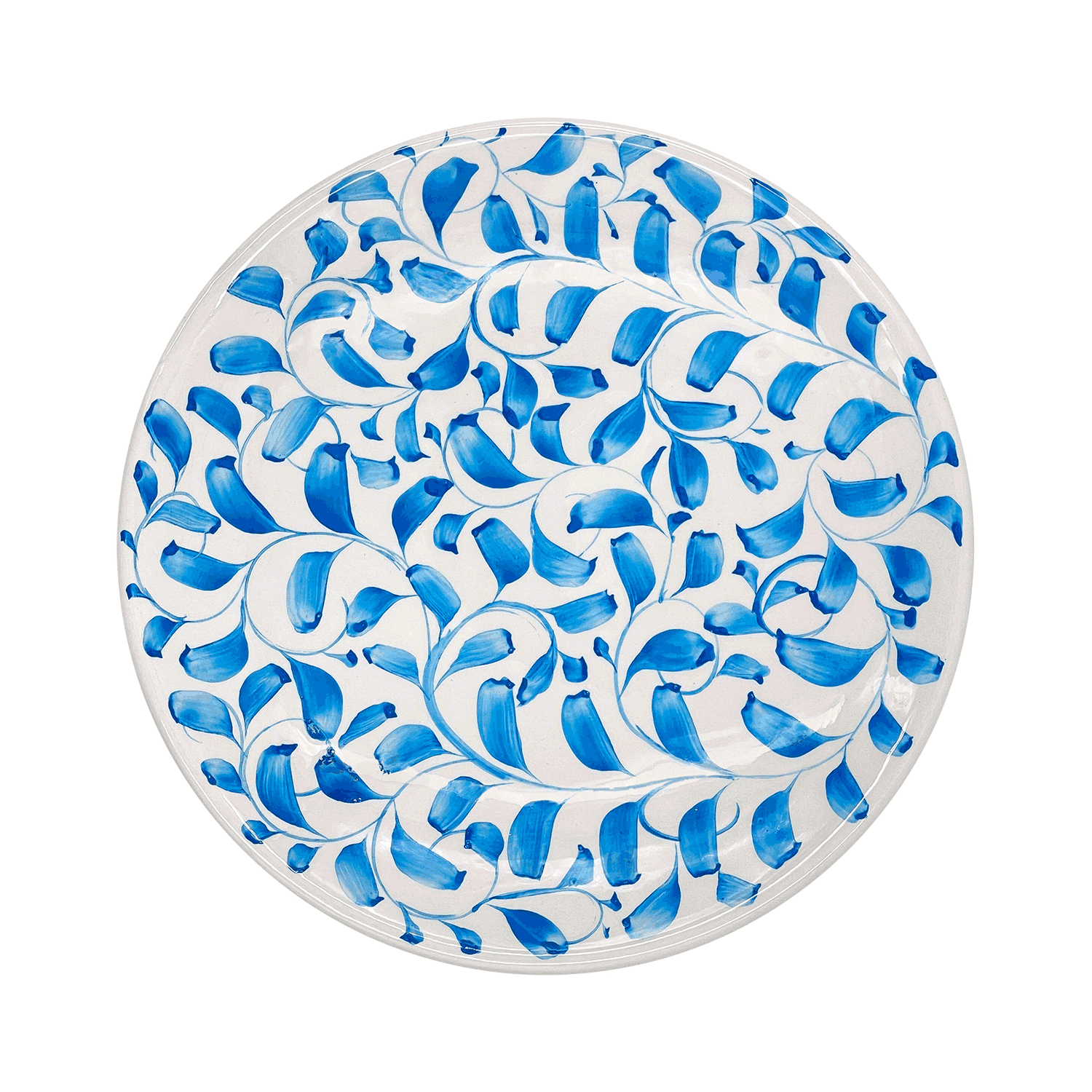 Light Blue Scroll Dinner Plate