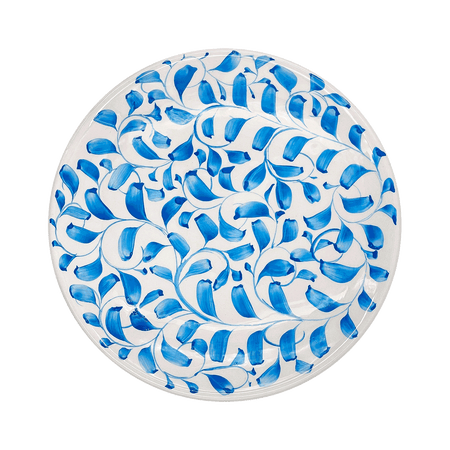 Light Blue Scroll Dinner Plate