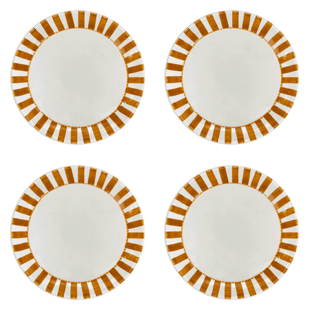 Yellow Stripes Dinner Plates (Set of 4)