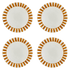 Yellow Stripes Dinner Plates (Set of 4)