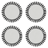 Black Stripes Dinner Plates (Set of 4)