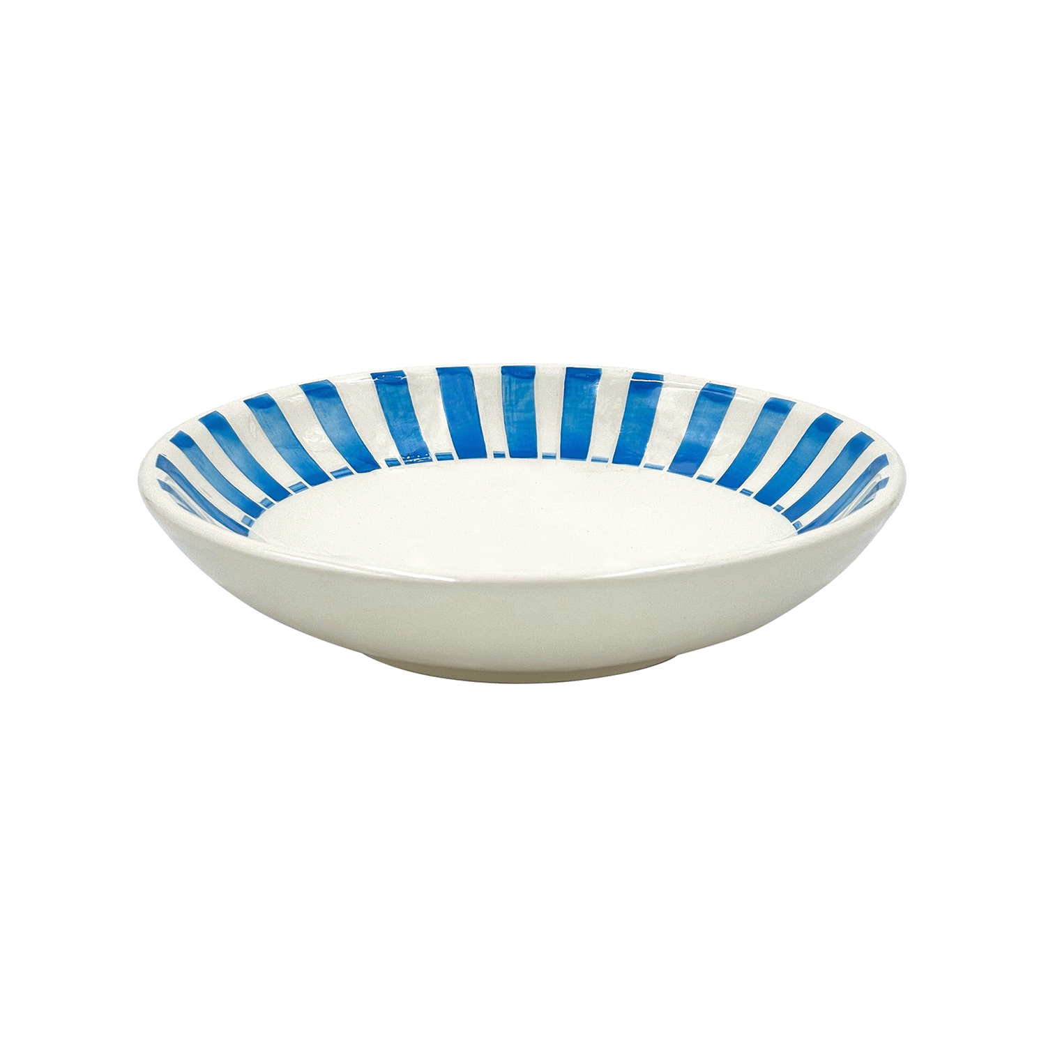 Light Blue Stripes Pasta Bowl