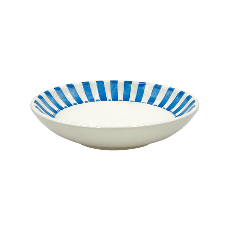 Light Blue Stripes Pasta Bowl