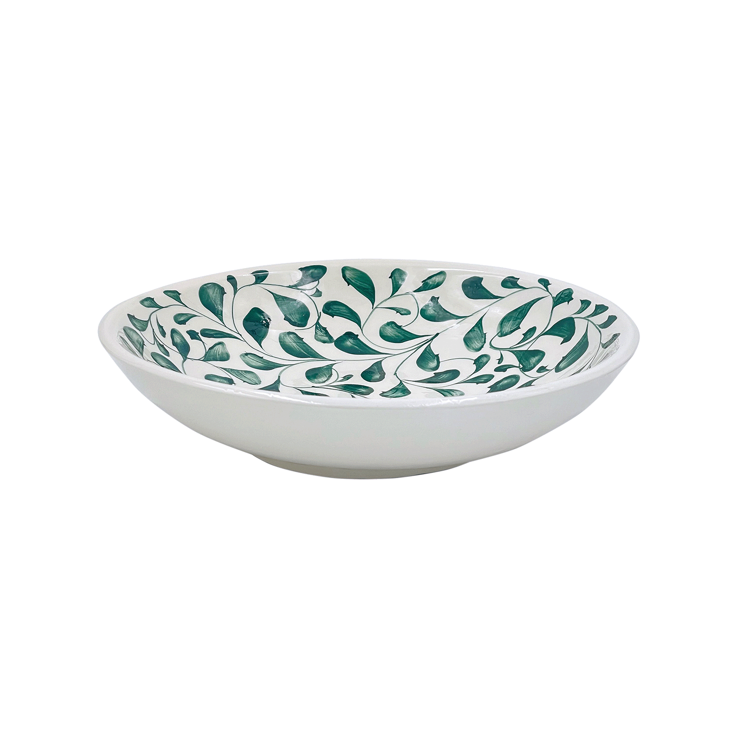 Green Scroll Pasta Bowl