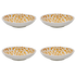 Yellow Scroll Pasta Bowls (Set of 4)