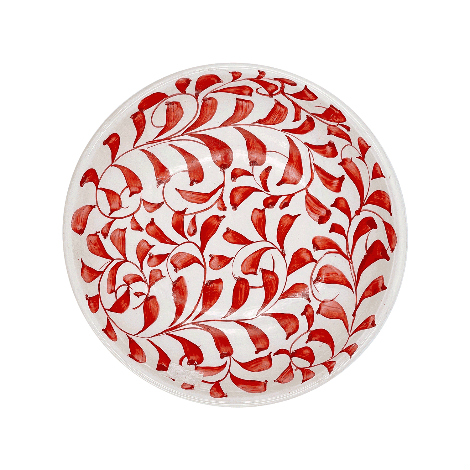 Red Scroll Pasta Bowl