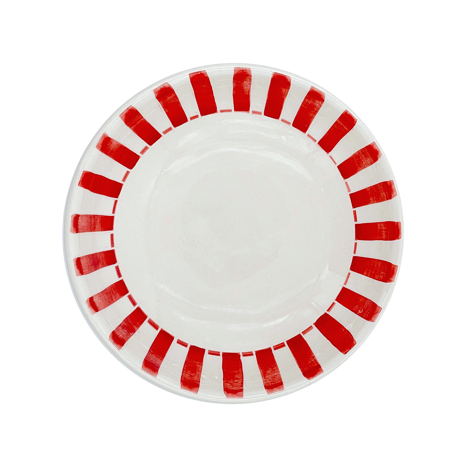 Red Stripes Pasta Bowl