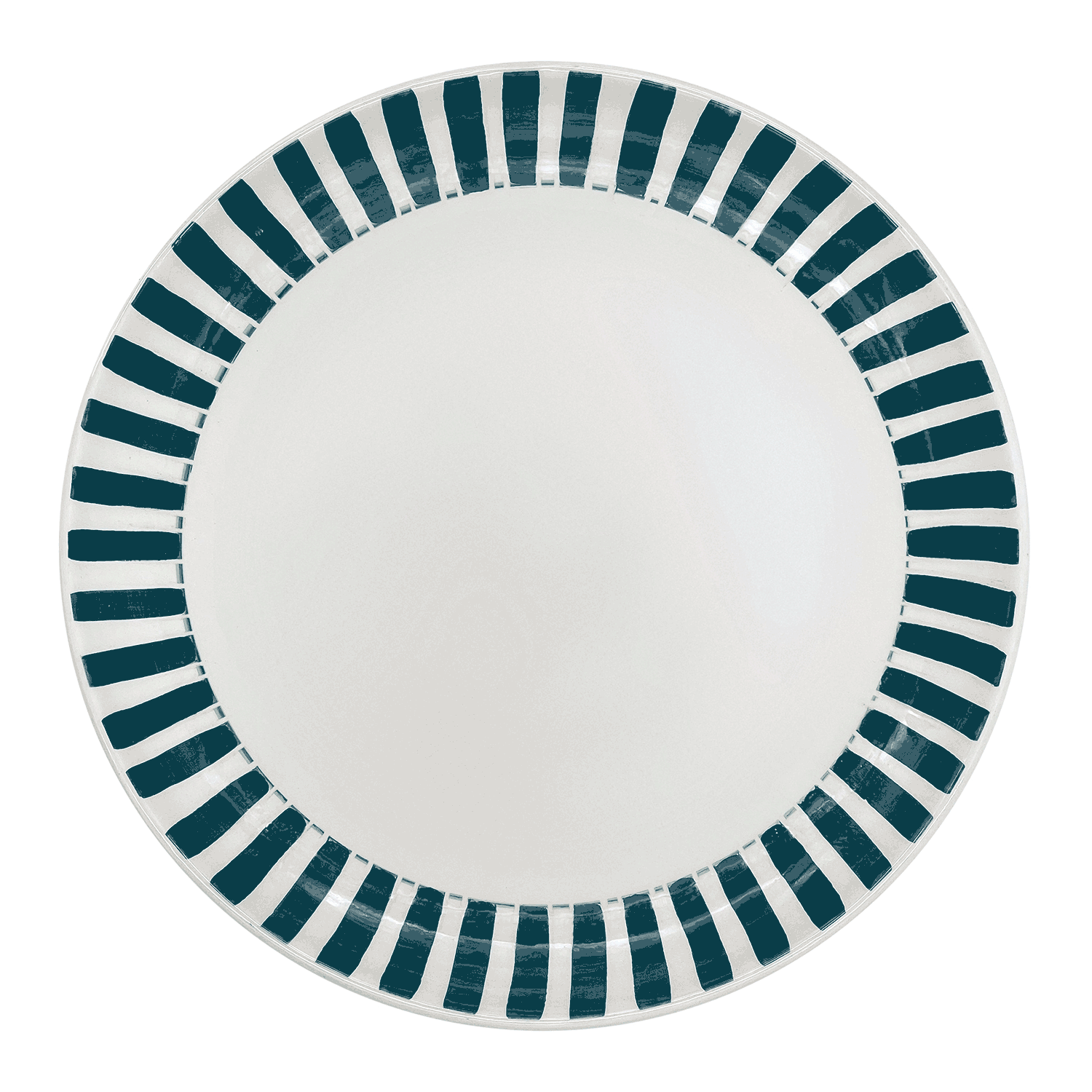 Green Stripes Charger Plate