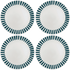 Green Stripes Charger Plates (Set of 4)