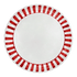 Red Stripes Charger Plate