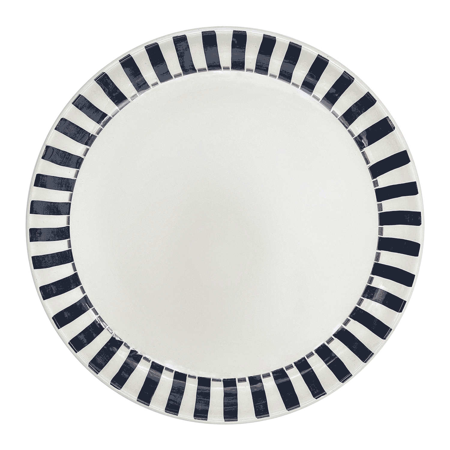 Black Stripes Charger Plate